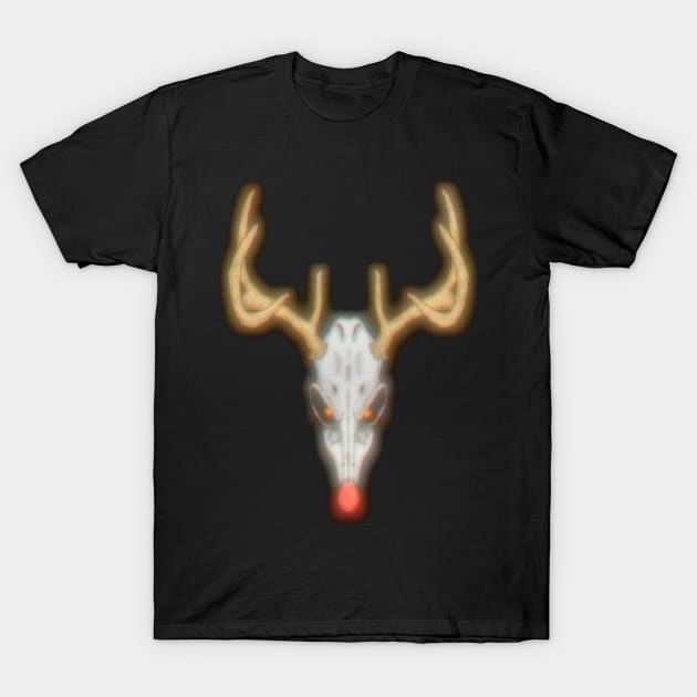 Dead-Nosed Reindeer T-Shirt by MalcolmKirk